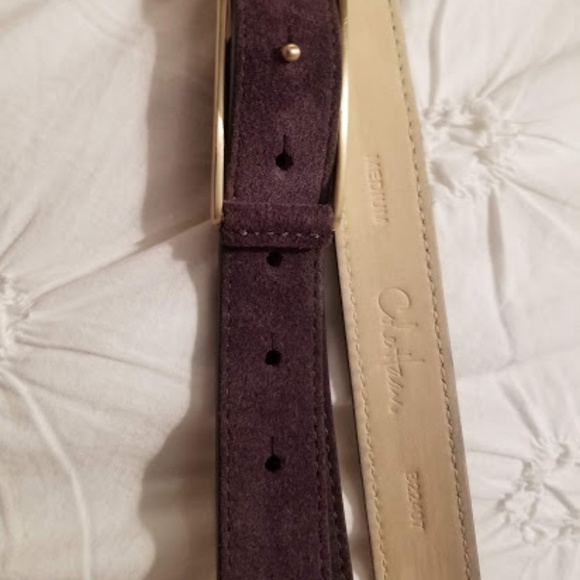 Cole Haan Orange Leather Purple Suede belts size M - Picture 3 of 6